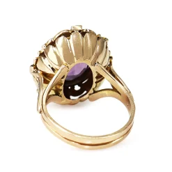 18ct Yellow Gold Amethyst Vintage Cocktail Ring