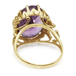 14ct Yellow Gold Amethyst Vintage Ring