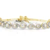 18ct Yellow Gold and Platinum Art Deco Old Cut Diamond Bracelet
