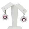 18ct Yellow Gold and Platinum Ruby and Diamond Earrings