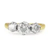 18ct Yellow Gold and Platinum 3 Stone Ring