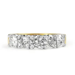18ct Yellow Gold and Platinum 5 Stone Diamond Ring