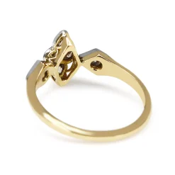 18ct Yellow Gold and Platinum Antique Old Cut Diamond Ring