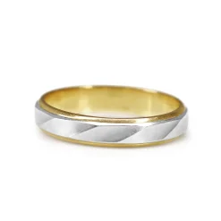18ct Yellow Gold and Platinum Band Ring