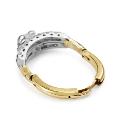14ct Yellow Gold and Platinum Old Cut Diamond Ring Set With Arthritic Band