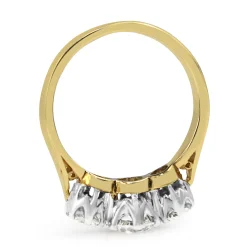 18ct Yellow Gold and Platinum 3 Stone Ring