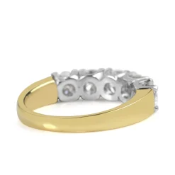 18ct Yellow Gold and Platinum 5 Stone Diamond Ring