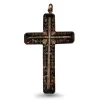 9ct Yellow Gold and Silver Antique Piqué Cross Necklace
