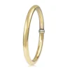 9ct Yellow Gold and Silver Filled Round Golf Bangle