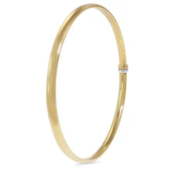 9ct Yellow Gold and Silver Filled Round Bangle