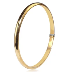 9ct Yellow Gold and Silver Filled Bangle