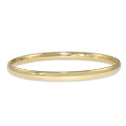 9ct Yellow Gold and Silver Filled Round Bangle