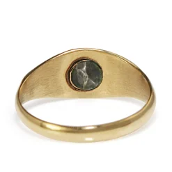 15ct Yellow Gold Antique Blue Enamel and Pearl Ring Circa 1853