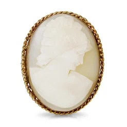 18ct Yellow Gold Antique Cameo Brooch / Pendant