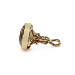 9ct Yellow Gold Antique Citrine Charm / Pendant