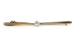 15ct Yellow Gold Antique Diamond Brooch