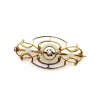 18ct Yellow Gold Antique Diamond and Pearl Brooch