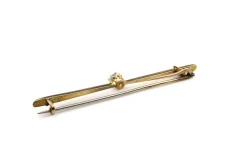 15ct Yellow Gold Antique Diamond Brooch