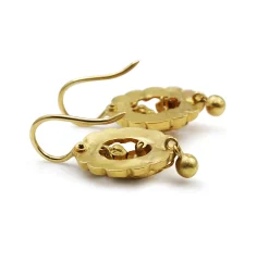 18ct Yellow Gold Antique Drop Earrings