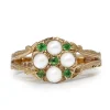 9ct Yellow Gold Antique Emerald and Pearl Ring