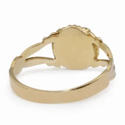 9ct Yellow Gold Antique Emerald and Pearl Ring