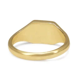 9ct Yellow Gold Antique Engraved Square Signet Ring