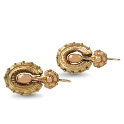 9ct Yellow Gold Antique Fancy Drop Earrings