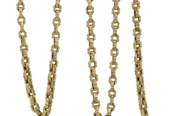 9ct Yellow Gold Antique Fancy Link Chain Necklace