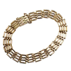 15ct Yellow Gold Antique Gate Link Bracelet