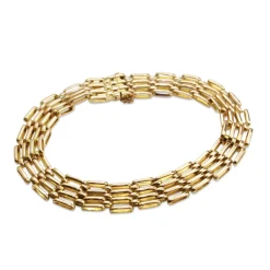 15ct Yellow Gold Antique Gate Link Bracelet