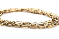 15ct Yellow Gold Antique Gate Link Bracelet