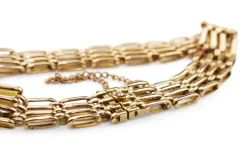 15ct Yellow Gold Antique Gate Link Bracelet