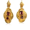 15ct Yellow Gold Antique Georgian Garnet Earrings