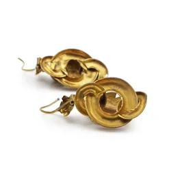 15ct Yellow Gold Antique Georgian Garnet Earrings
