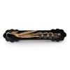 14ct Yellow Gold Antique Jet and Seed Pearl Brooch