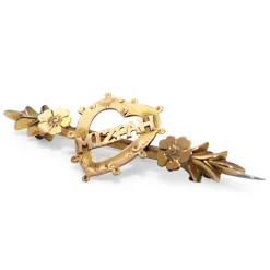 9ct Yellow Gold Antique MIZPAH Brooch