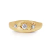 22ct Yellow Gold Antique Old Cut Diamond Gypsy Ring