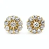 18ct Yellow Gold Antique Old Cut Diamond Daisy Cluster Earrings
