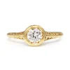 14ct Yellow Gold Antique Old Cut Diamond Solitaire Ring