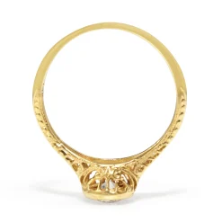 14ct Yellow Gold Antique Old Cut Diamond Solitaire Ring