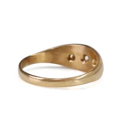 22ct Yellow Gold Antique Old Cut Diamond Gypsy Ring