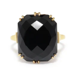 9ct Yellow Gold Antique Onyx Ring