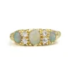 18ct Yellow Gold Antique Opal and Diamond Ring