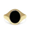 9ct Yellow Gold Antique Oval Onyx Signet Ring