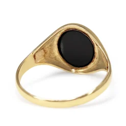 9ct Yellow Gold Antique Oval Onyx Signet Ring