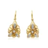 18ct Yellow Gold Antique Pearl Earrings