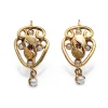 15ct Yellow Gold Antique Pearl and Paste Earrings
