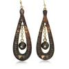 9ct Yellow Gold Antique Piqué Drop Earrings