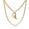 9ct Yellow Gold Antique Rope Chain Necklace with Locket and Fob
