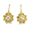 18ct Yellow Gold Antique Rose Cut Buttercup Earrings